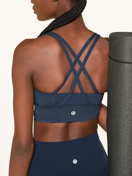 Lululemon Sportovní Podprsenka Energy™ Longline tmavě modrá