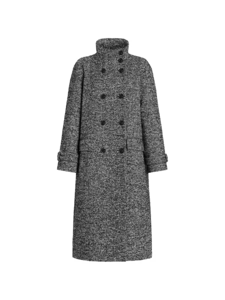 Palton Dolce & Gabbana de lână cu două rânduri de nasturi gri