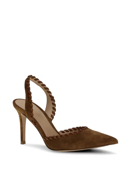 Pantofi cu toc Gianvito Rossi din piele de căprioară maro