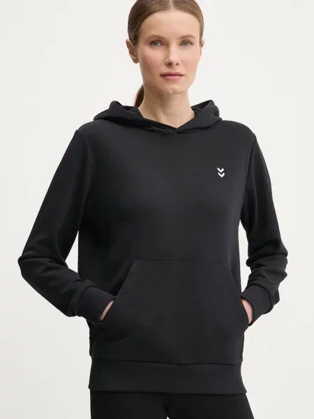 Суичър с качулка Hummel с качулка черно