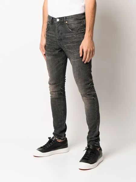 Κοκαλιάρης skinny τζιν Purple Brand μαύρο