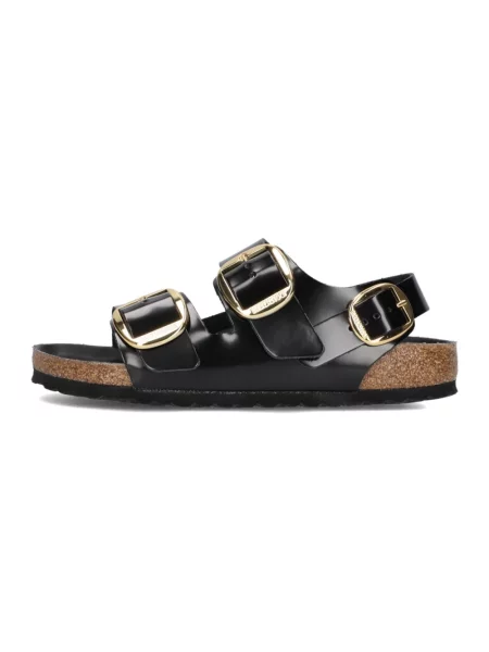 Sneakers Birkenstock Milano Big Buckle Natural Leather Patent High-Shine Black EUR 37 czarne
