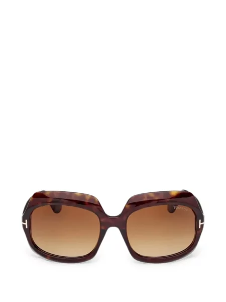 Ochelari de soare Tom Ford Eyewear cu imprimeu geometric maro