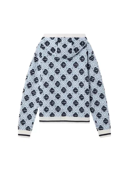 Bluza z kapturem Casablanca wełniana z kapturem niebieska
