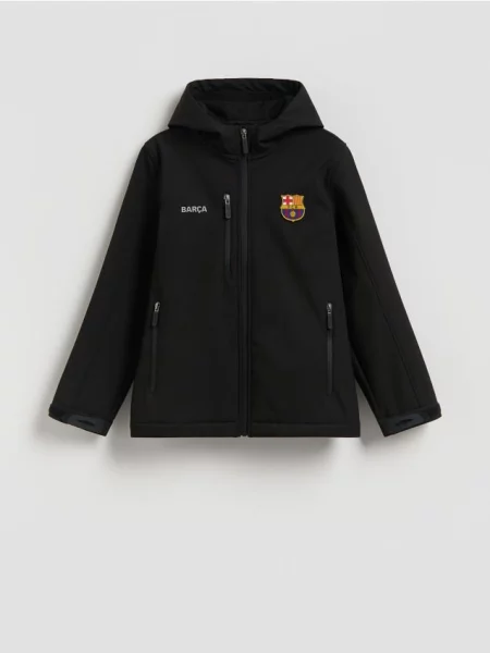 Reserved Софтшел куртка FC Barcelona чорний