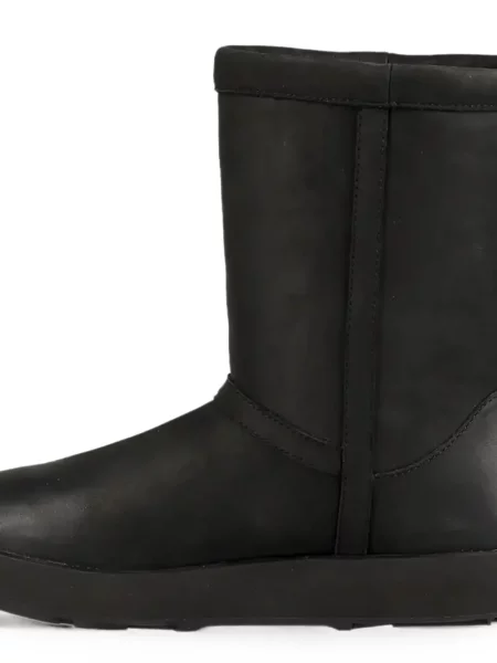 Scurt botine Ugg din piele clasici negru