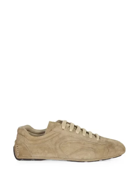 Sneakerși Prada din piele de căprioară cu autograf