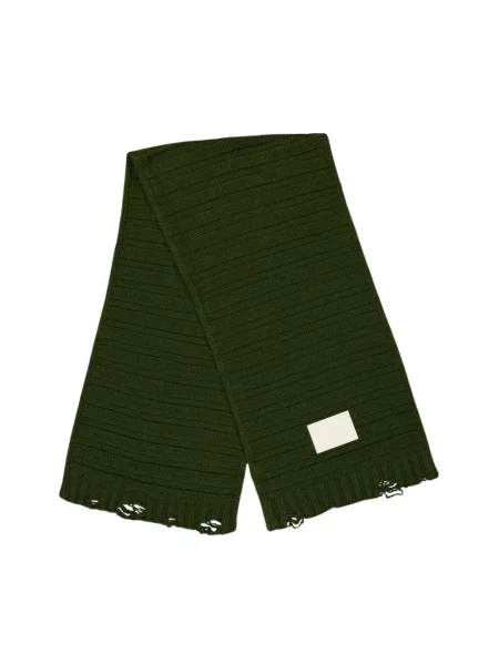 Szal Mm6 Maison Margiela wełniana zielona