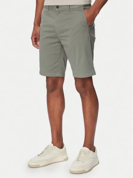 Pantaloni chino Boss stretch verde
