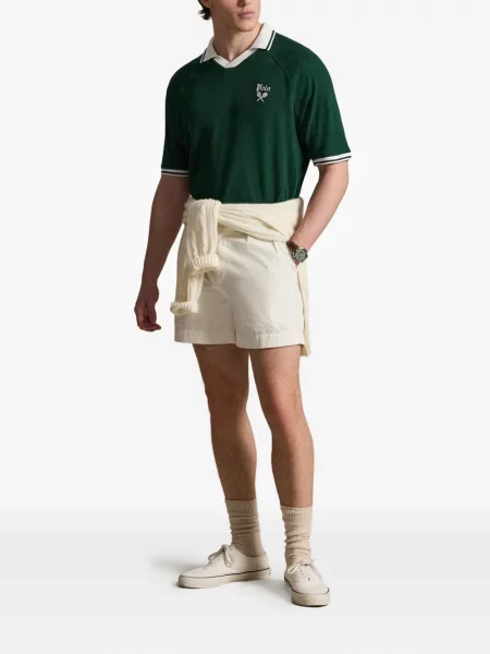 Șosete Polo Ralph Lauren cu broderie în carouri de flanelă verde