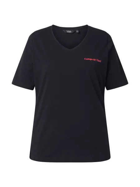 Ulla Popken Tricou portocaliu / roz / roșu deschis negru