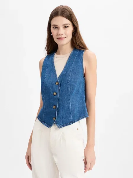 Marie Lund Kamizelka Kobiety jednolity 34 niebieski