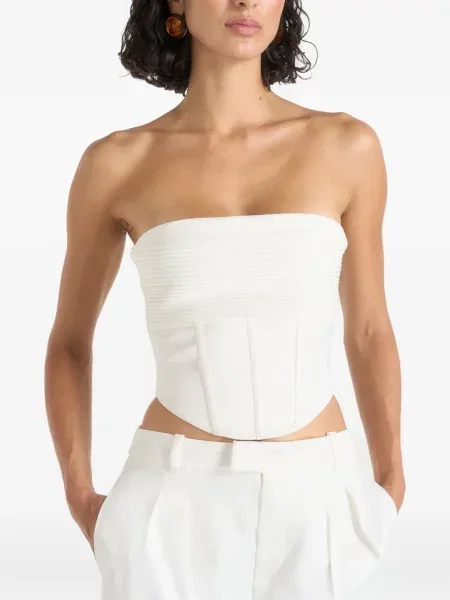 Top Manière De Voir din satin alb