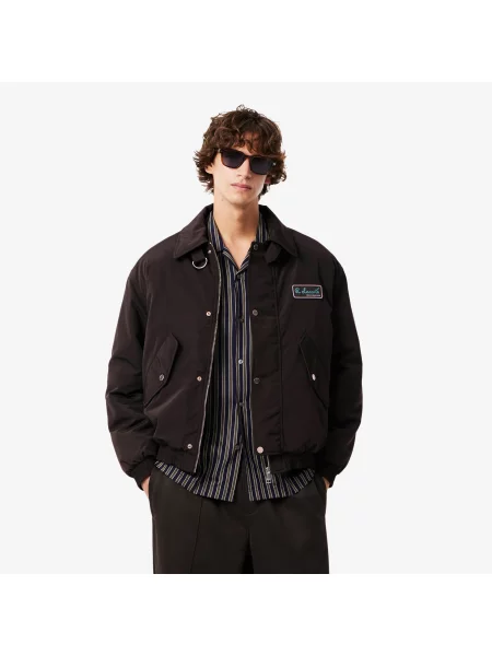 Lacoste Kurtka Bomber Classic Fit brązowa