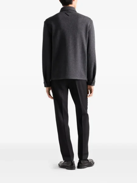 Pantaloni Prada de lână negru