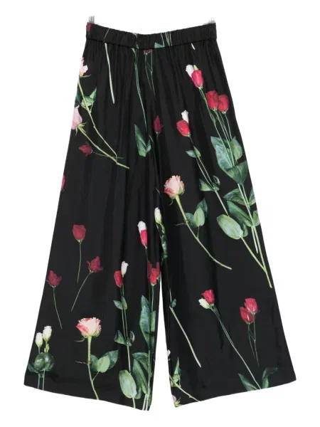 Pantaloni Antonio Marras cu model floral cu imagine negru