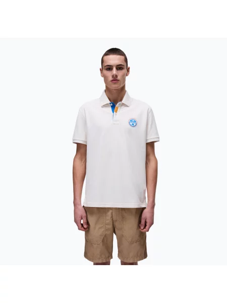Polo tričko Napapijri E-Clanis white whisper bílé