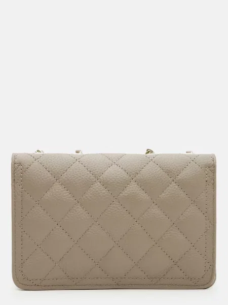 Кожаный клатч Borsa Leather бежевый