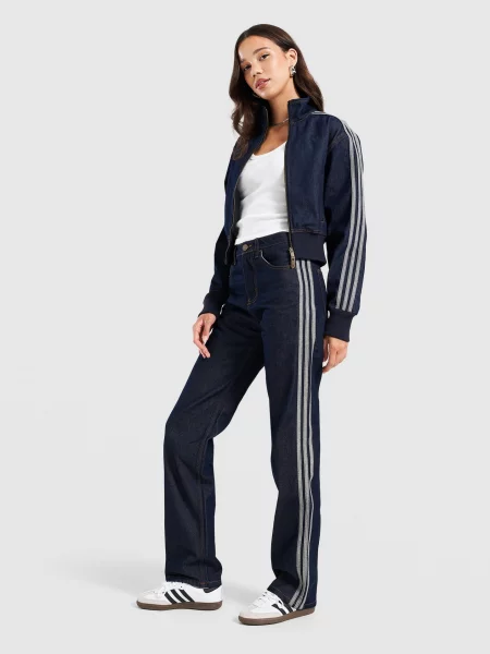 Adidas Spodnie Firebird Denim granatowe