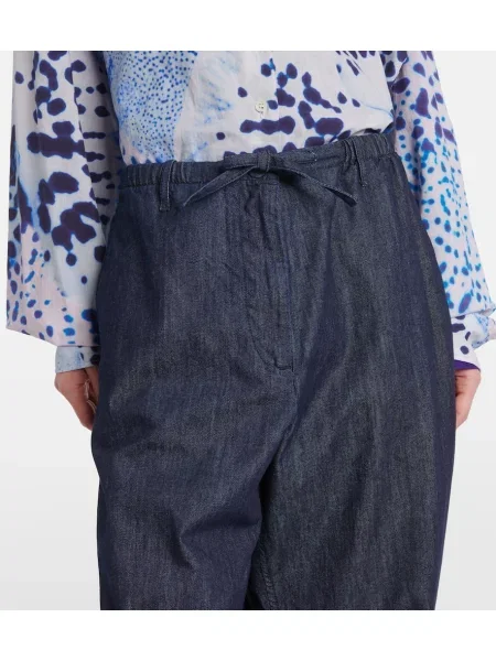 Pantaloni Dries Van Noten albastru