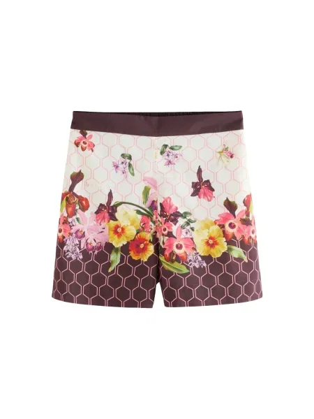 B by Ted Baker Hlače ecru / lila / rdeča črna