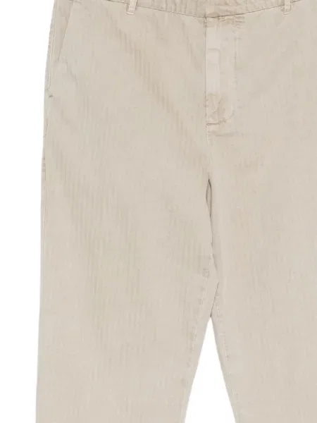 Pantaloni James Perse cu model herringbone din țesătură twill