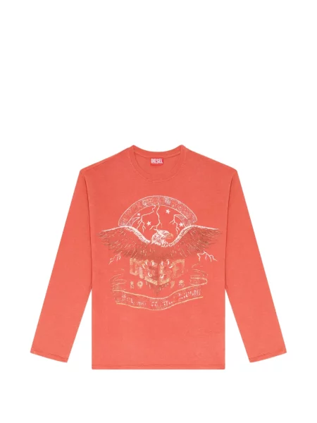 Lung tricou Diesel roșu