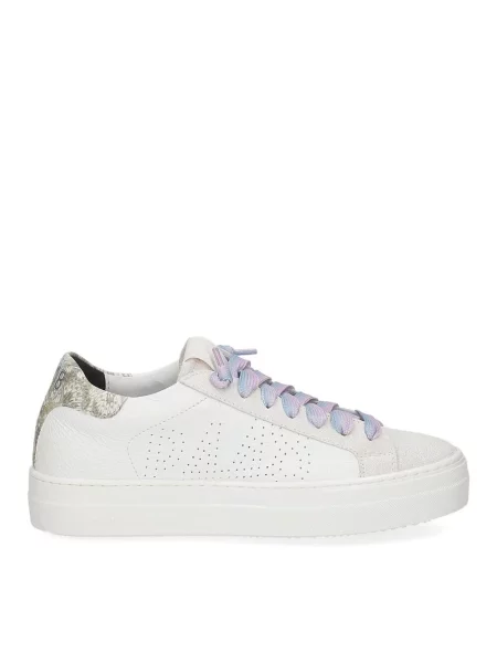 Sneakersy P448 skórzane białe