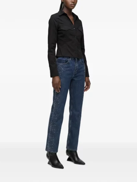 Blugi drepți Karl Lagerfeld Jeans albastru