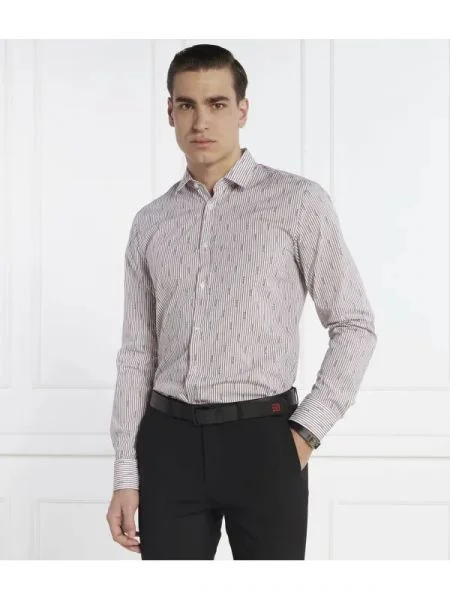 HUGO Cămașă | Extra slim fit roșu