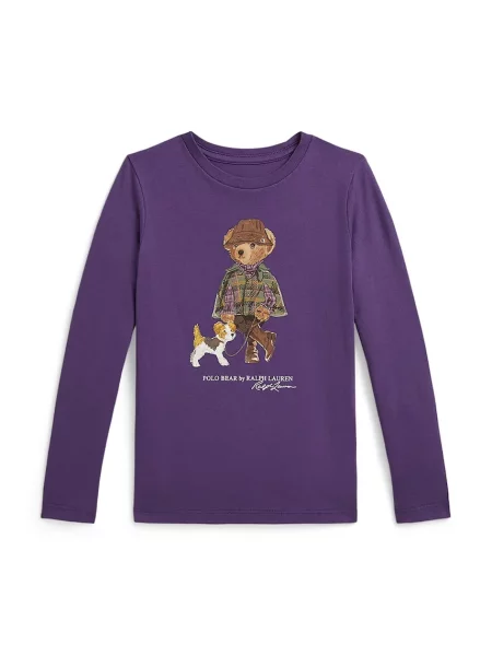 Polo Ralph Lauren tričko s dlhým rukávom detské fialová