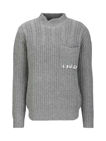 ITALIA Pulover Areo gri amestecat alb