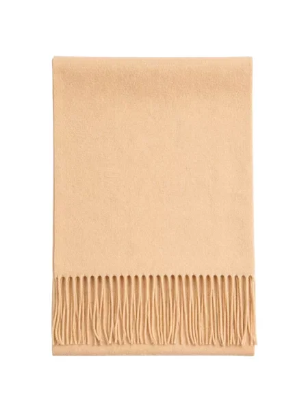 GOBI Cashmere Fular Unisex Cashmere Fringed Scarf deschis bej