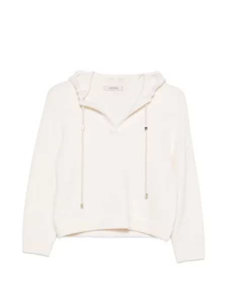 Пуловер Dorothee Schumacher с качулка с V-образно деколте