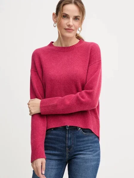 United Colors of Benetton Pulover z dodatkom volne roza