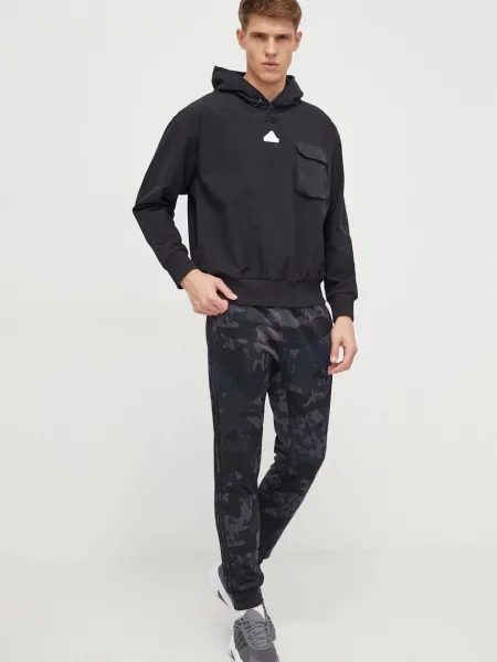 Pulover adidas s kapuco črna