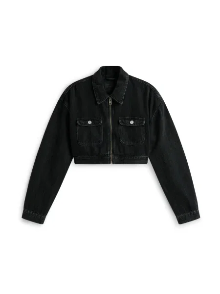 Tommy Jeans Geacă de primăvară-toamnă STATION denim negru