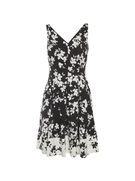 Rochie mini Lauren Ralph Lauren fără mâneci cu model floral cu imagine negru
