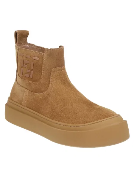 Botki Fendi zamszowe brązowe