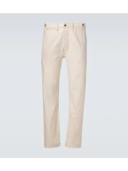 Pantaloni Rrl din canvas alb