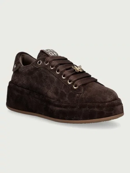 Gio+ Oliva sneakers pentru femei din piele întoarsă maro