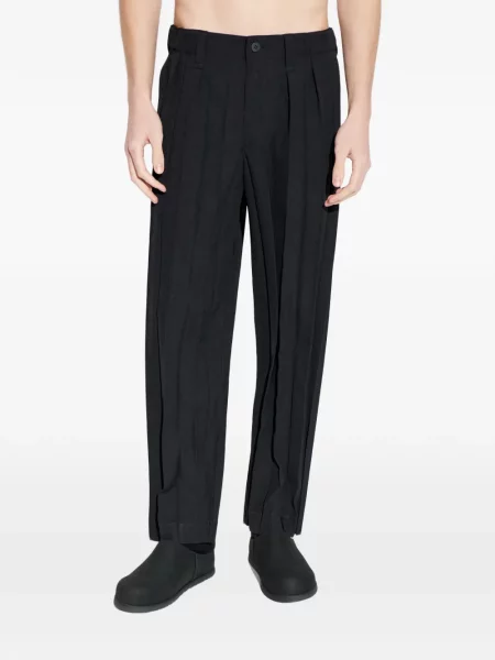 Plisované kalhoty Homme Plissé Issey Miyake černé