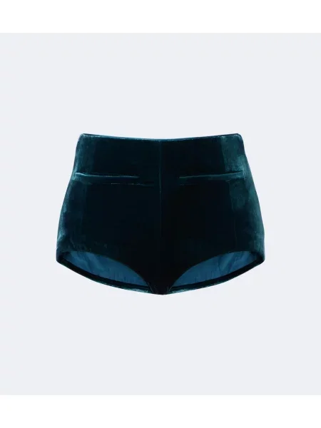 Pantaloni scurți Retrofete de catifea albastru
