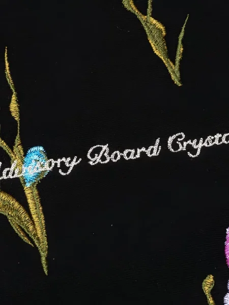Hanorac cu glugă Advisory Board Crystals cu model floral cu imagine negru