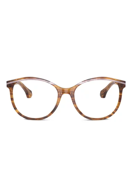 Prugaste okrugle sunčane naočale Alain Mikli smeđa