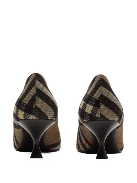 Pantofi cu toc Burberry în carouri maro