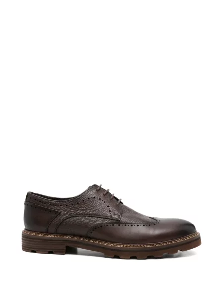 Brogues Sergio Moretti Firenze cu șireturi din dantelă maro