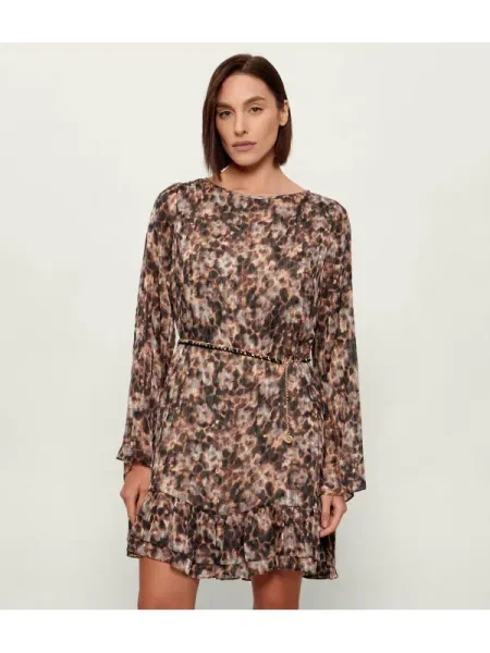 Rochie Guess plisată de costum maro