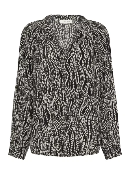 Cream Bluză Tiah negru alb