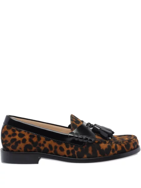 Leopardí loafers Stuart Weitzman s potiskem hnědé